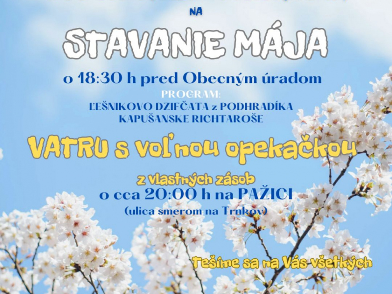 Stavanie mája 30.4.2024 