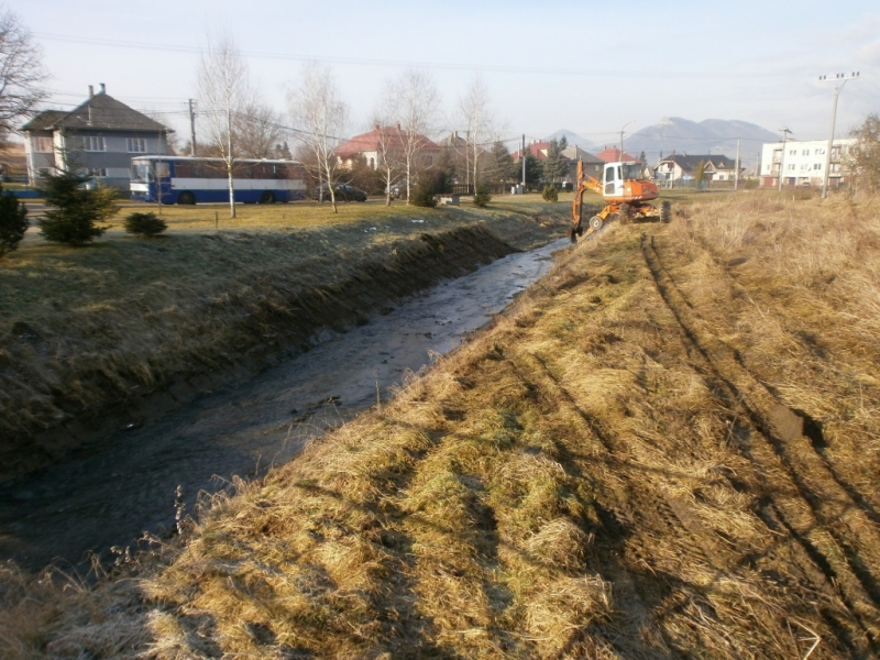 Protipovodňové opatrenie - čistenie potokov