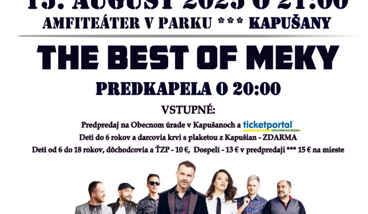 Fotka - Pozvánka na koncert skupiny Peter Bič Projekt v Kapušanoch 15.8.2025