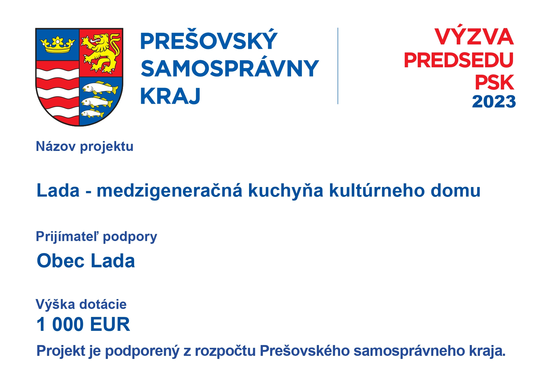 Fotka - Výzva predsedu PSK 2023