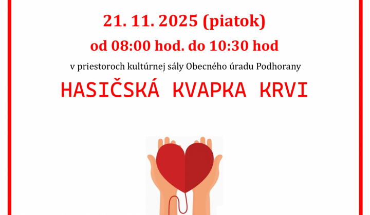Fotka - Hasičská kvapka krvi 21.11.2025