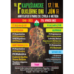 Pozvánka na 18. Kapušianske folklórne dni 17-18.6.2023