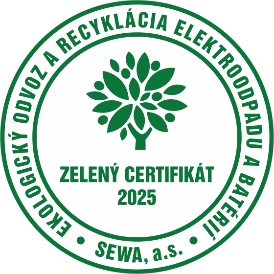 Fotka - Zelený certifikát za ekologickú recykláciu elektroodpadu