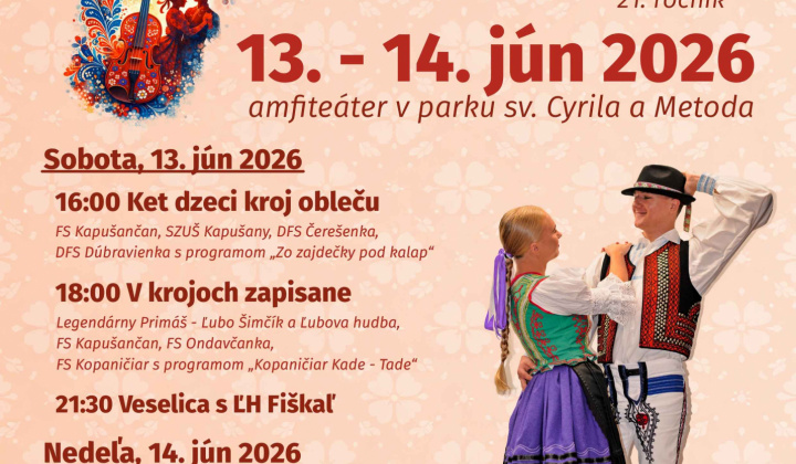Fotka - Pozvánka na 21. ročník Kapušianskych folklórnych dní
